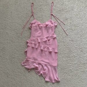 Adeirlina pink asymmetrical dress